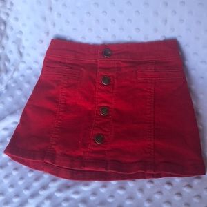 Red curdoroy skirt